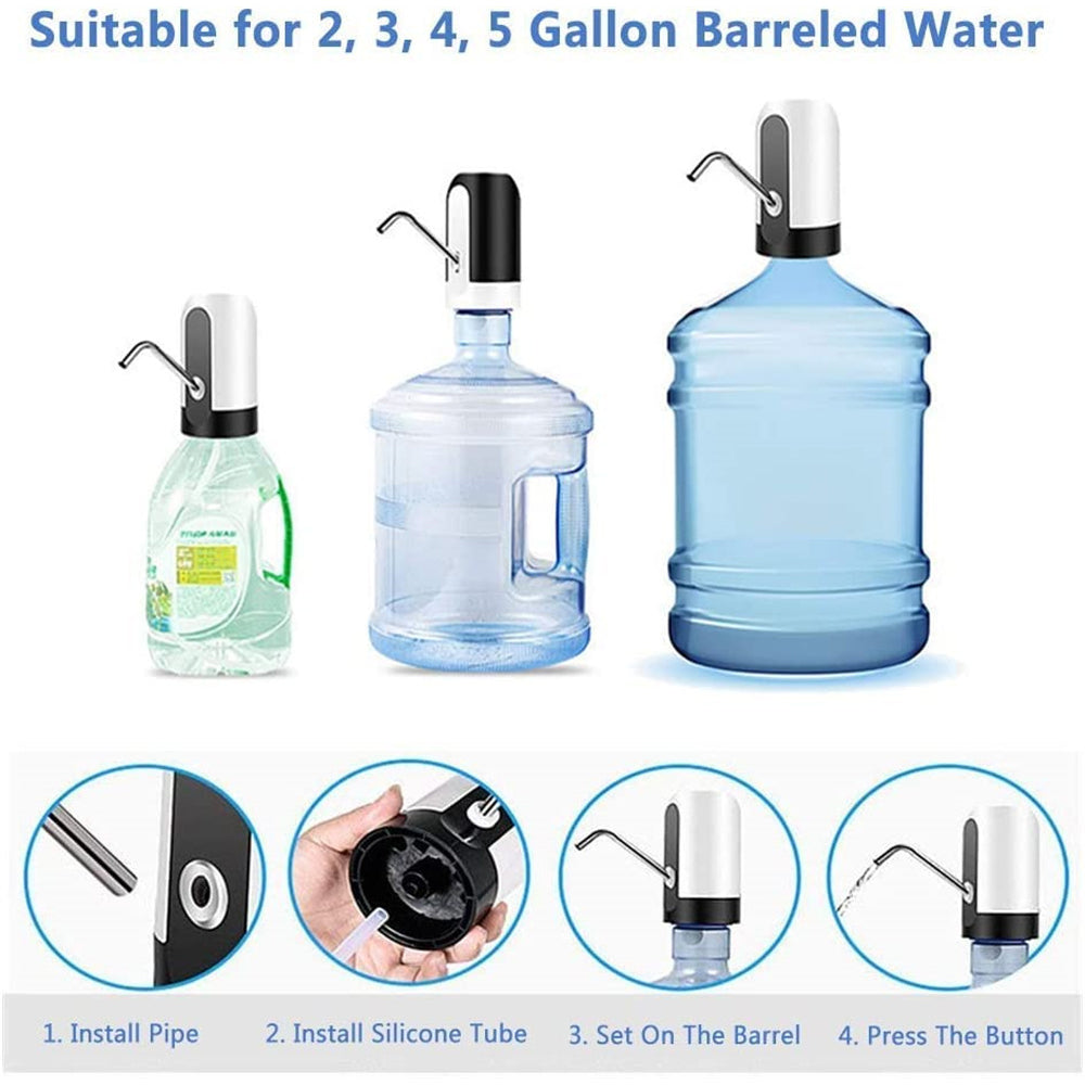 Electric Portable Water Dispenser Pump – USB Rechargeable Bottle Pump for Home, Office & Outdoor Use