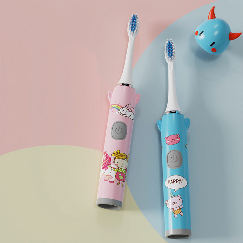 Children’s Cartoon Electric Toothbrush – Fun Character Design & Gentle Sonic Cleaning for Kids