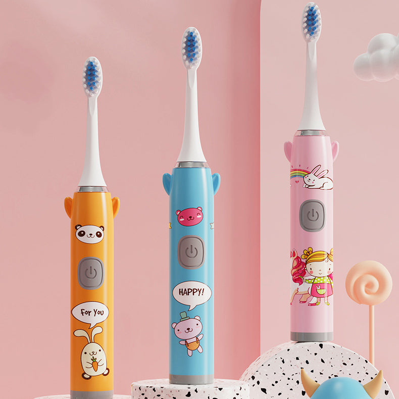Children’s Cartoon Electric Toothbrush – Fun Character Design & Gentle Sonic Cleaning for Kids
