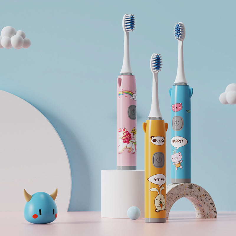 Children’s Cartoon Electric Toothbrush – Fun Character Design & Gentle Sonic Cleaning for Kids